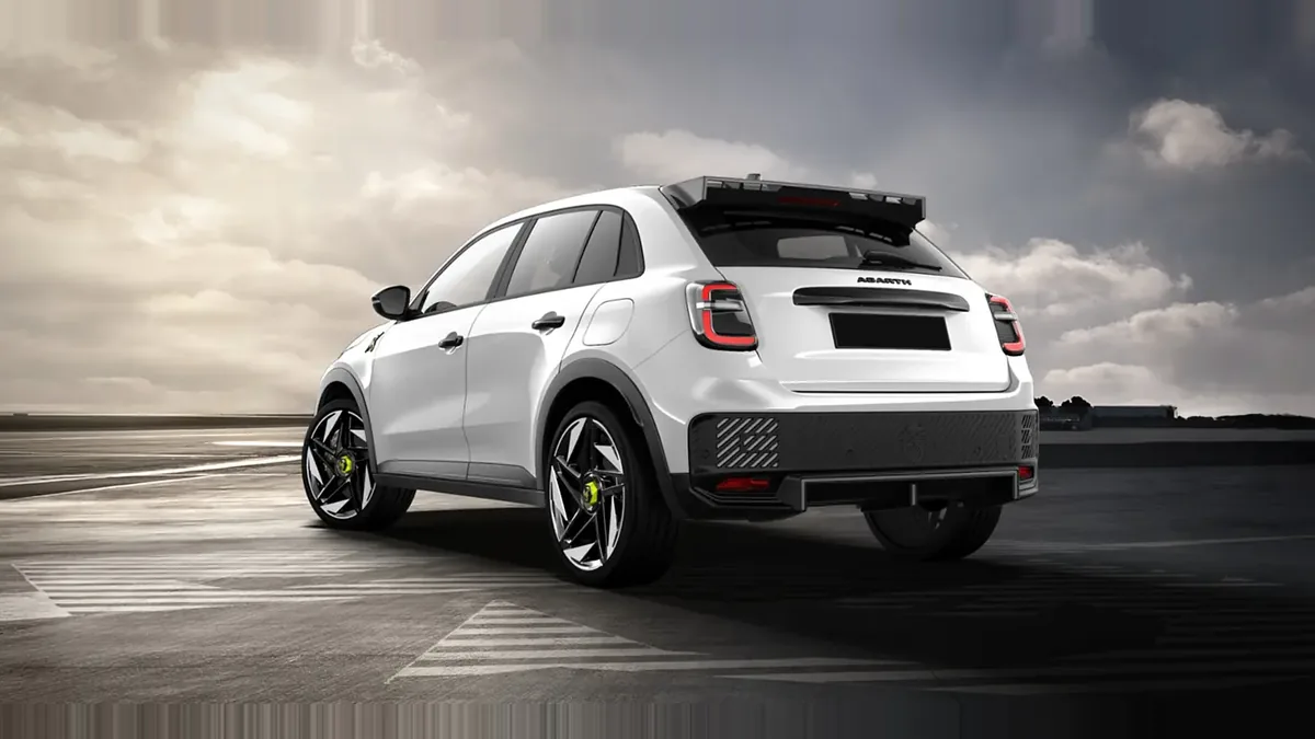 Abarth 600e Turismo de renting para Burgos — Trasera